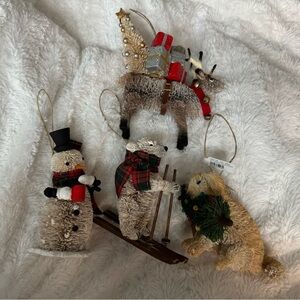 Pottery barn bottle brush ornaments